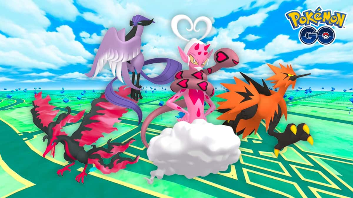 Enamorus and the Galarian Legendary Bird trio in Pokemon Go