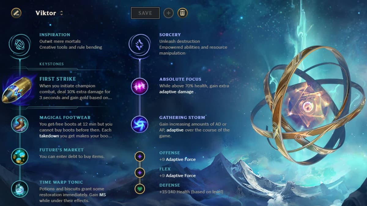 viktor league runes