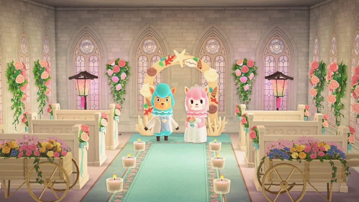 wedding season picture in animal crossing new horizons