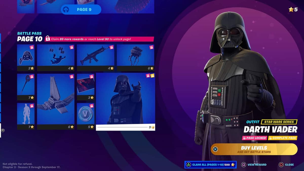 Fortnite Battle Pass page 10