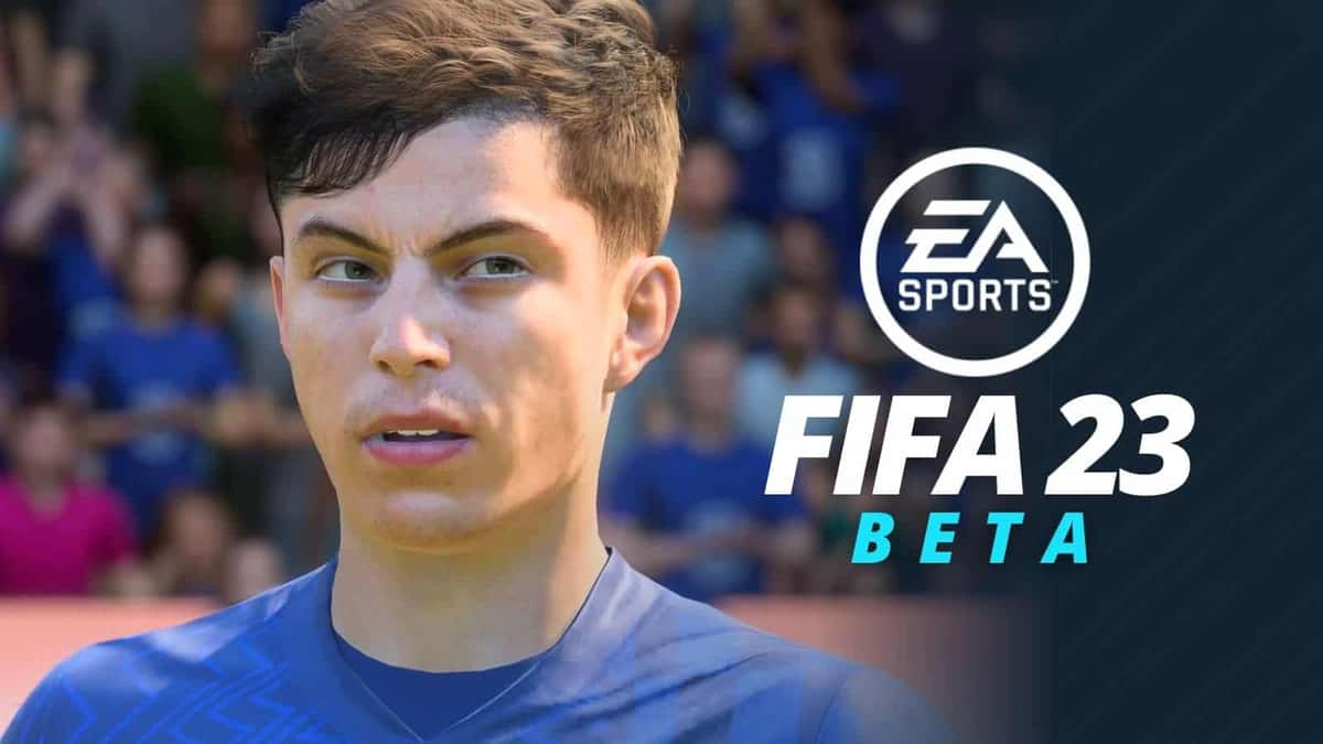 fifa 23 beta logo with kai havertz