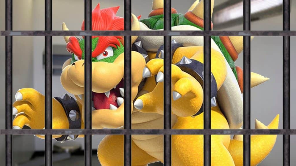 nintendo bowser behind bars jail header