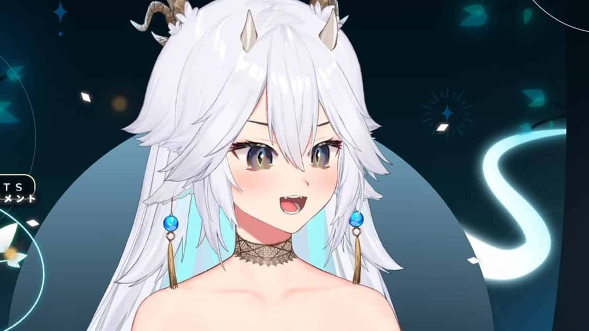 vtuber veibae smiling with new model