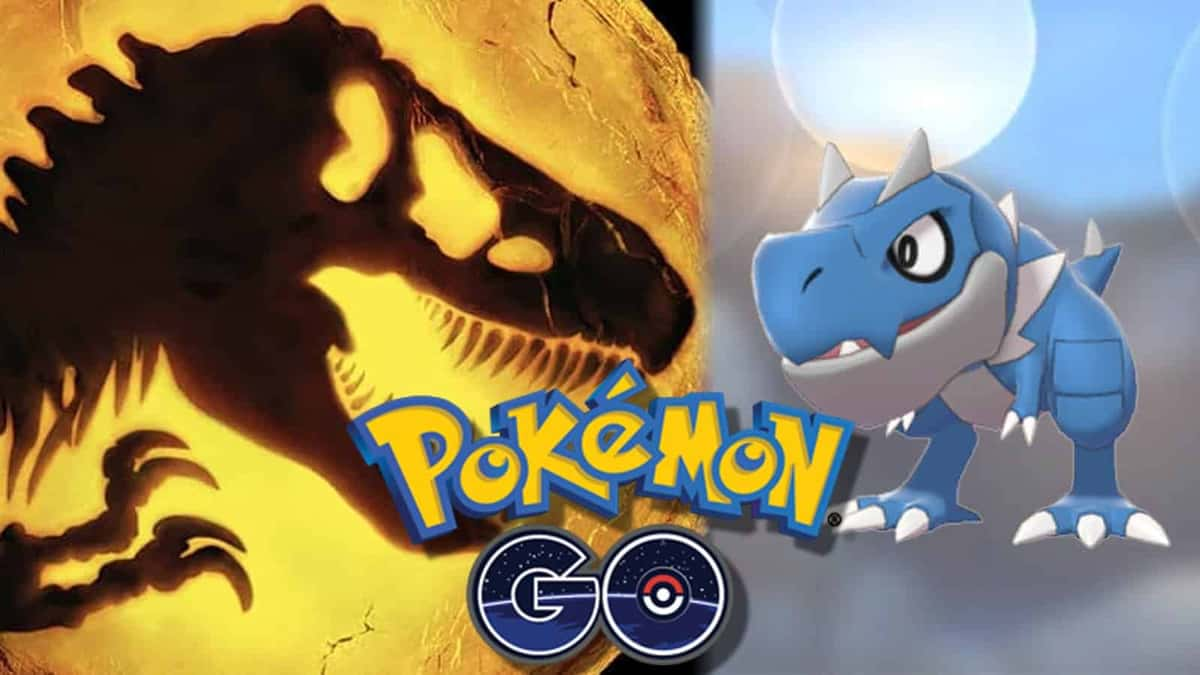 Pokemon GO Tyrunt & Jurassic World: Dominion logo