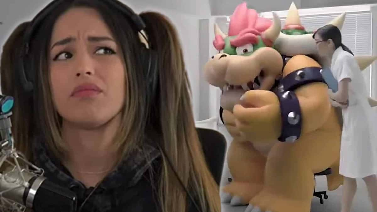 Valkyrae responds to fake bowser commercial