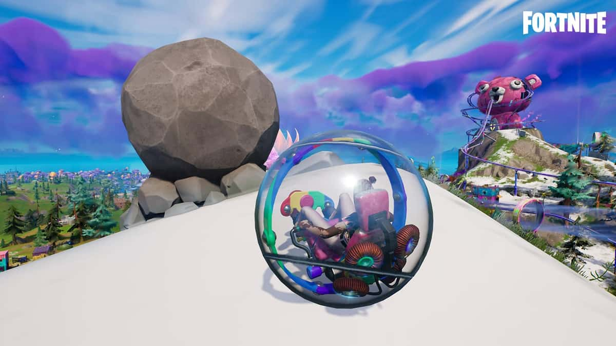 A Runaway Boulder location in Fortnite