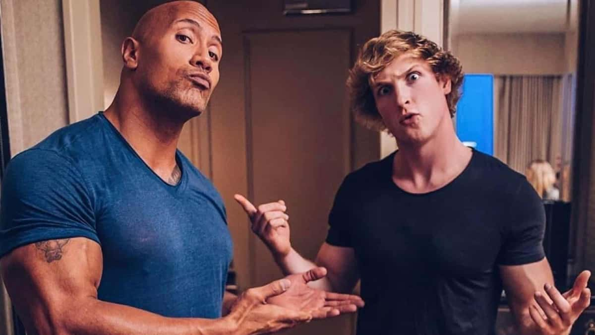 Logan Paul and The Rock