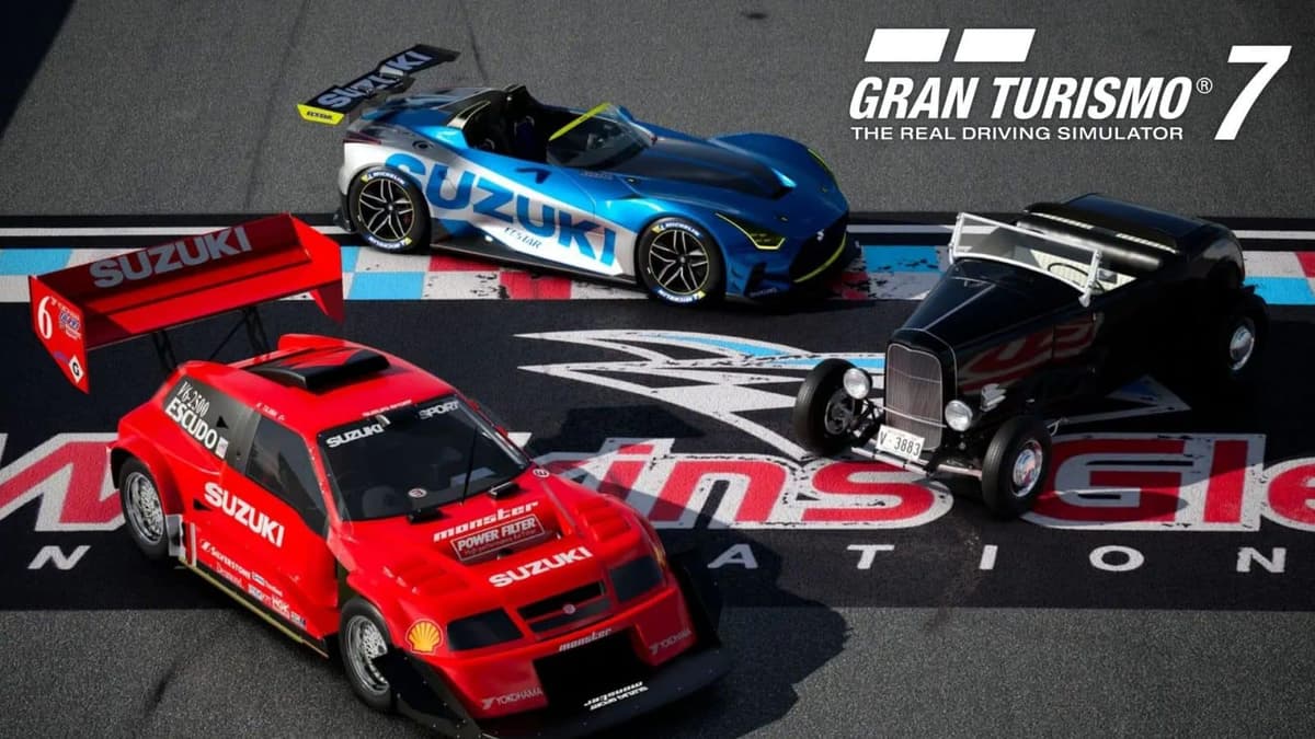 pikes peak escudo, suzuki vision, and ford roadster in gran turismo 7