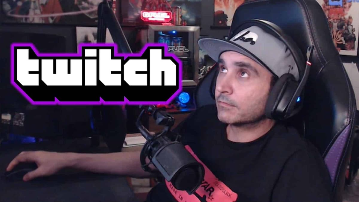 Twitch streamer summit1g with Twitch logo