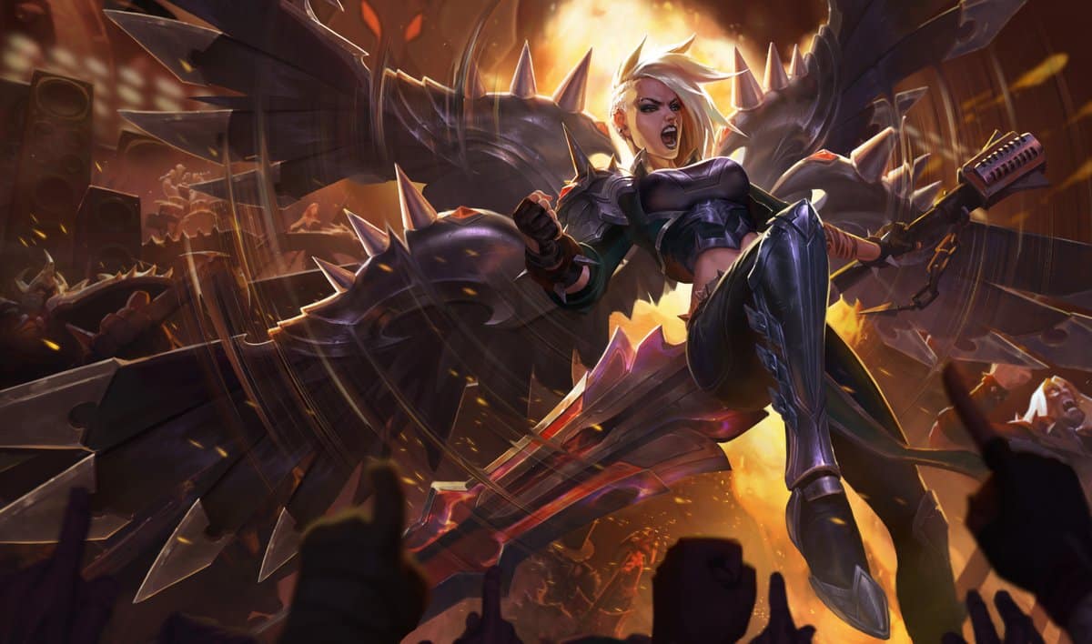 league of legends lol pentakill kayle splash art