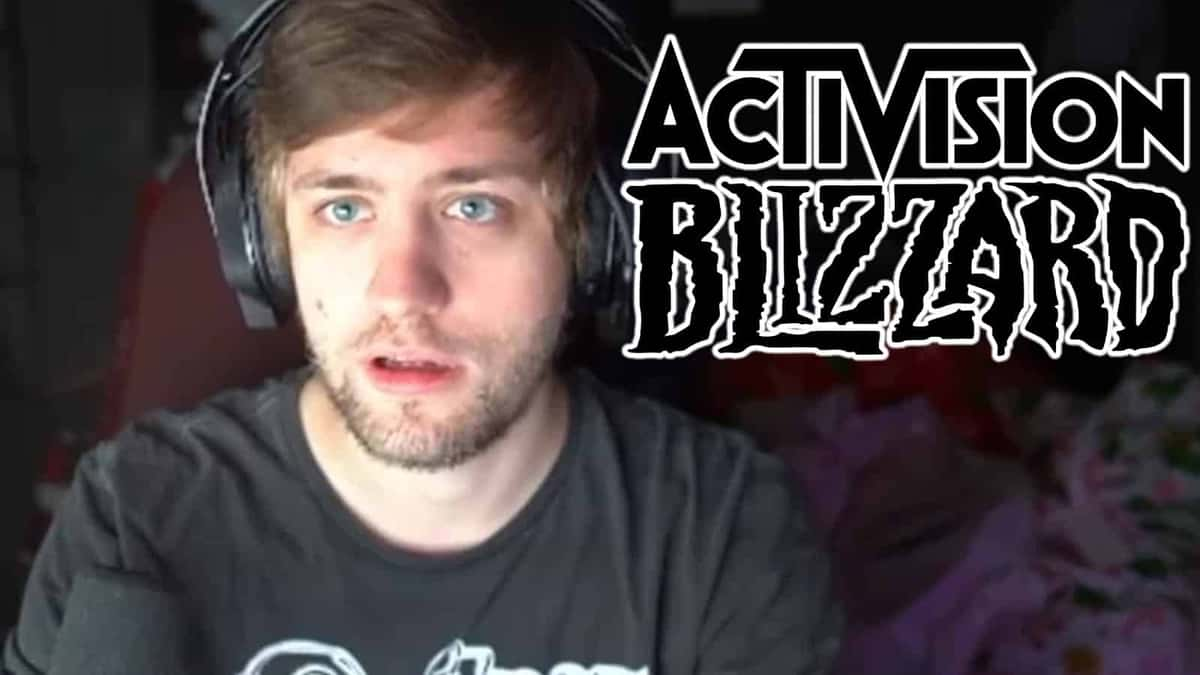 Sodapoppin streaming with Activision Blizzard logo