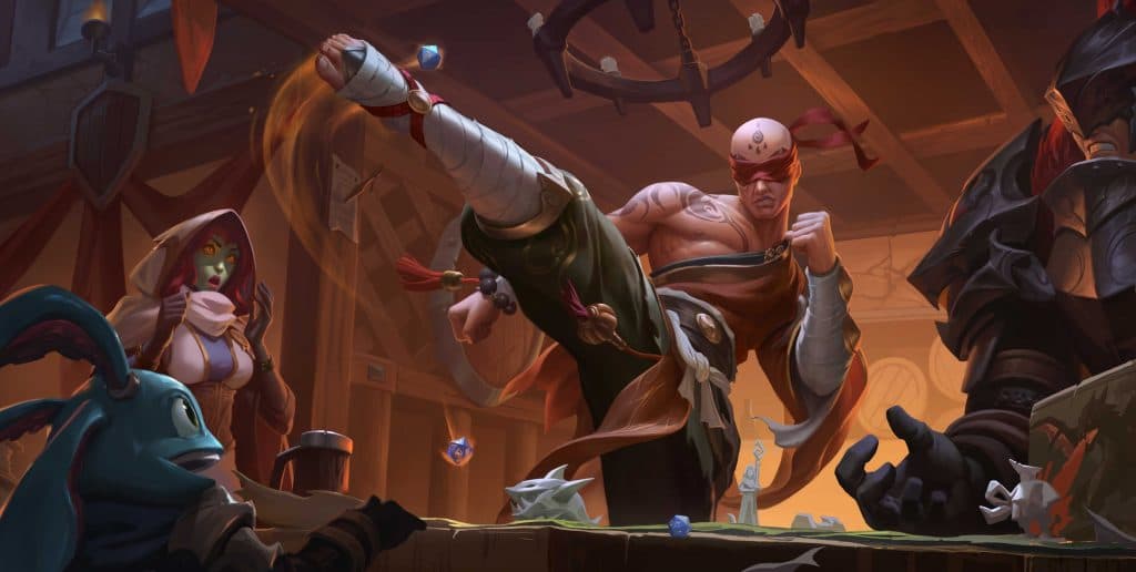 Monk Lee Sin skin in Legends of Runeterra