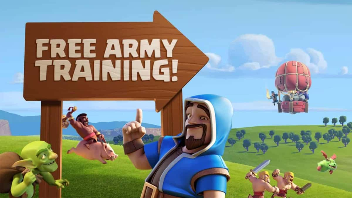 Training will be free in new Clash of Clans update.