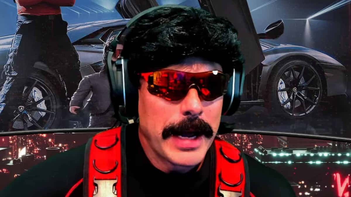 Dr Disrespect looking at camera and talking