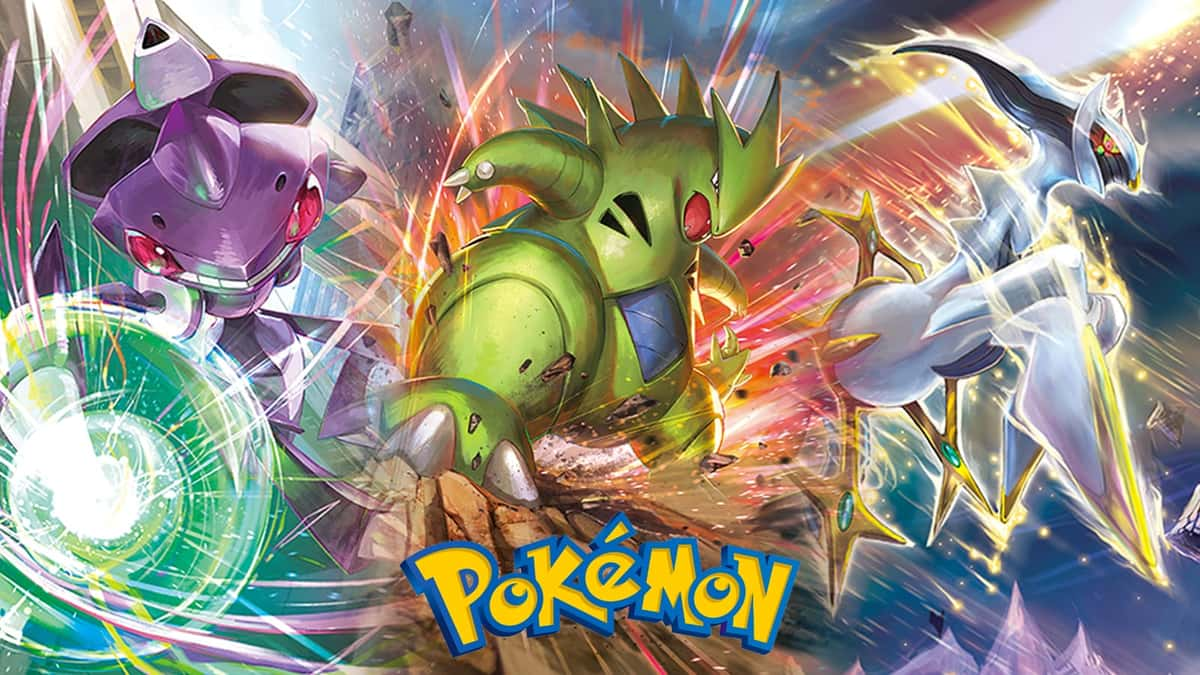 Three of the strongest Pokemon ever, Genesect, Tyranitar, and Arceus