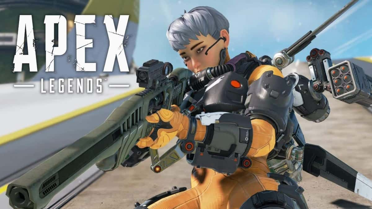 apex legends valkyrie holding gun logo header