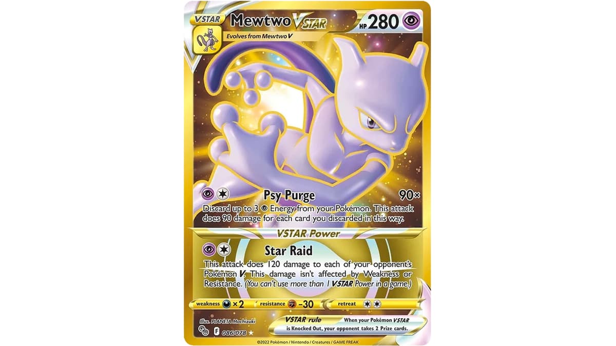 Mewtwo VSTAR Gold Secret Rare card