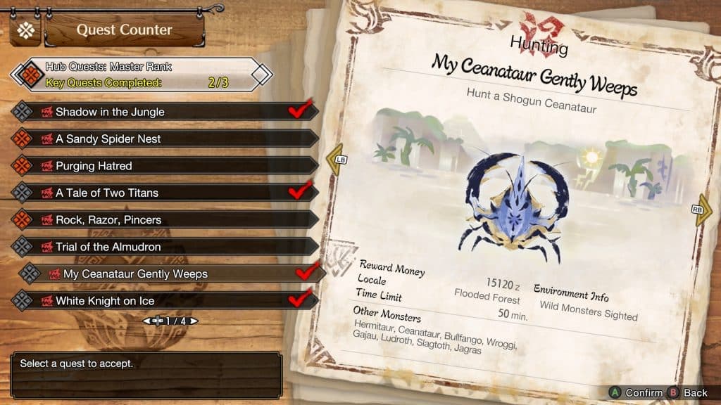 Shogun Ceanataur Master Rank Quest in Monster Hunter Rise: Sunbreak