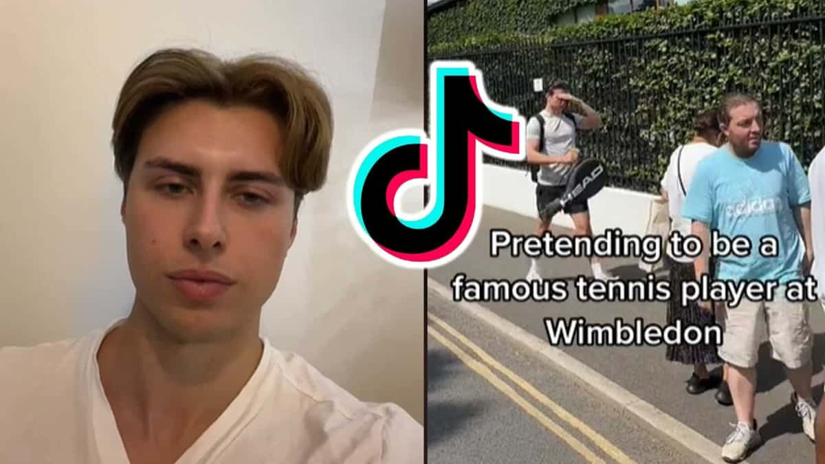 eric_be_ on TikTok pretending to be a Wimbledon pro