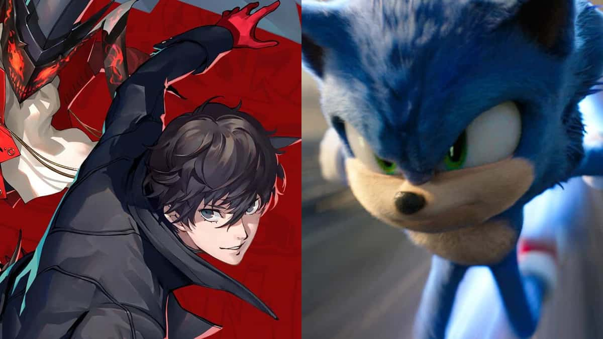 An image of Persona 5 Strikers and Sonic The Hedgehod 2 by Sega