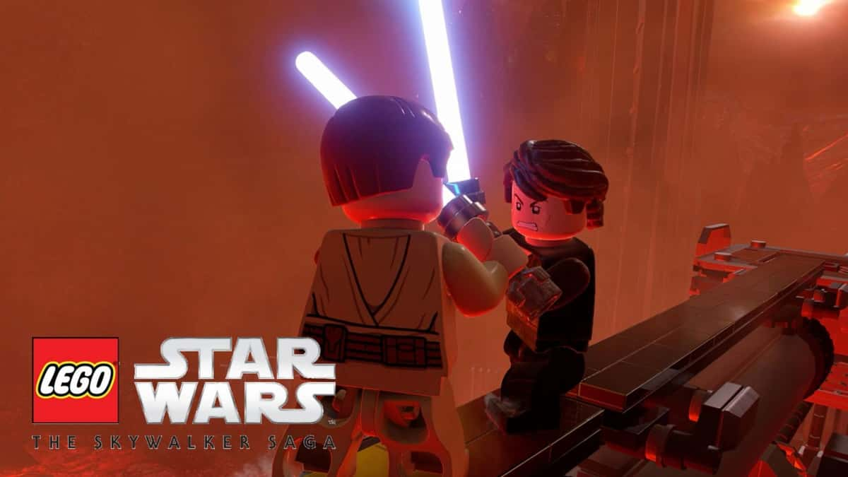 anakin fighting obi-wan kenobi in lego star wars skywalker saga