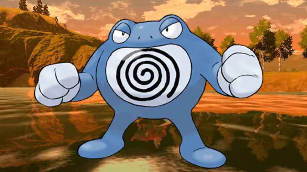 Poliwrath posing in Pokemon