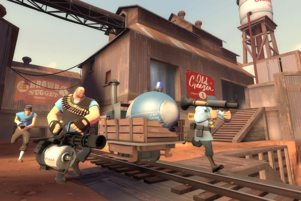 TF2 blue team pushing payload