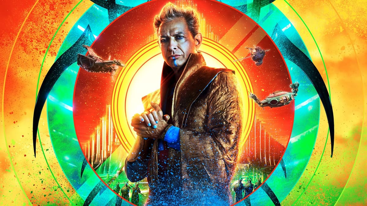 Jeff goldblum as the grandmaster in thor