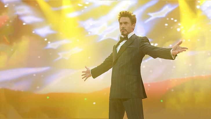 Tony stark played by Robert Downey Jr