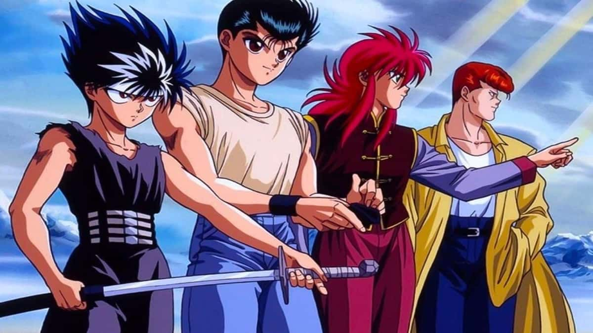 Yusuke Urameshi and friends in YuYu Hakusho