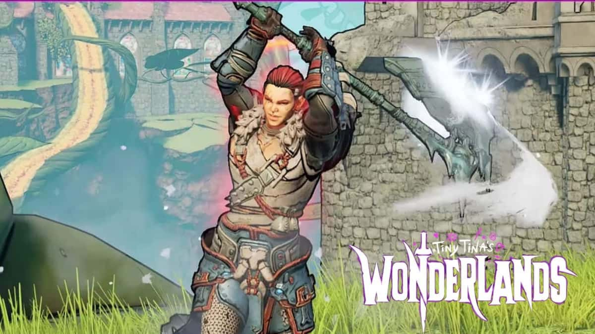 Tiny Tina's Wonderlands player swinging weapon