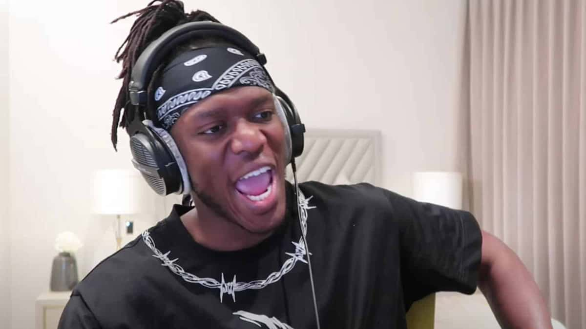 KSI reacting to fousey video