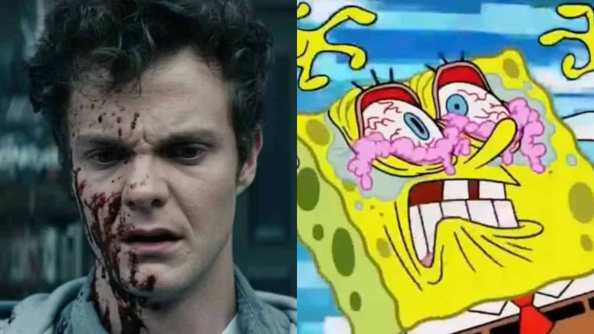 Images of Hughie in The Boys and SpongeBob SquarePants