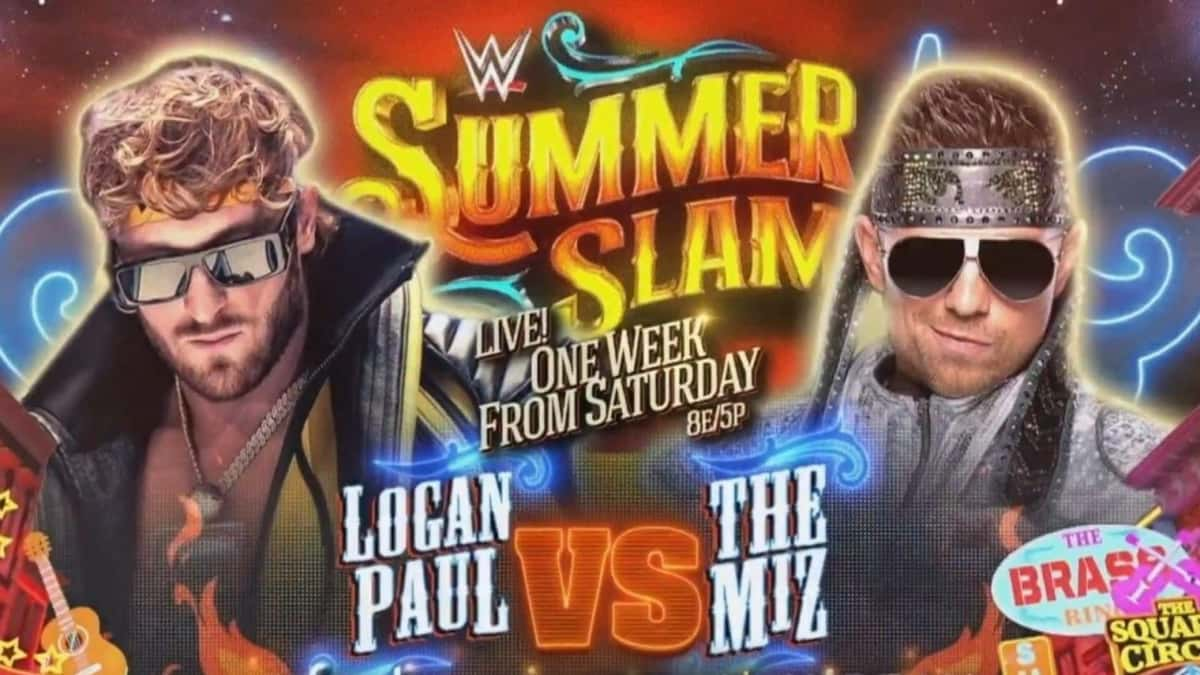 wwe summerslam 2022 logan paul vs the miz advert