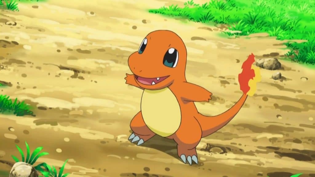 Charmander looking up