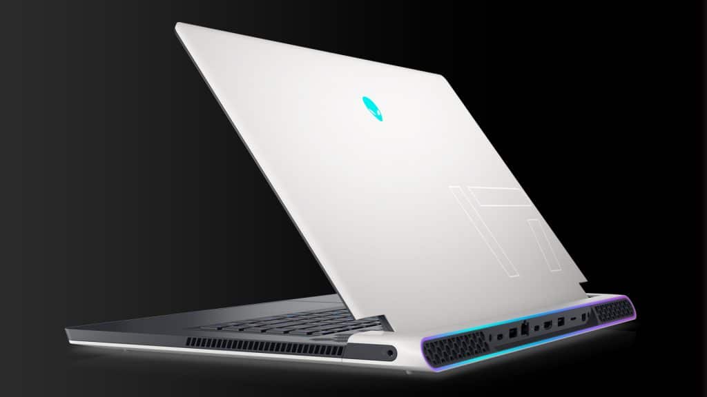 Alienware x17 on black background