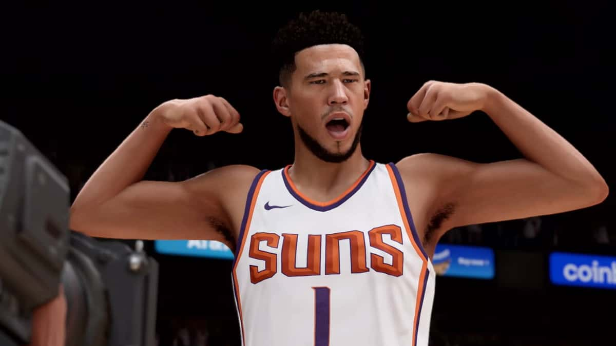 devin booker suns nba 2k23 white jersey