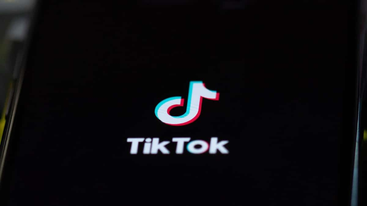 TikTok logo on a phone