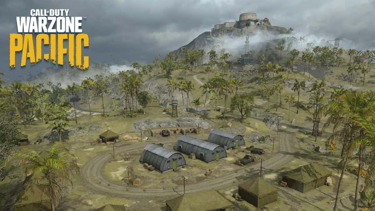 overhead view of Caldera in cod warzone