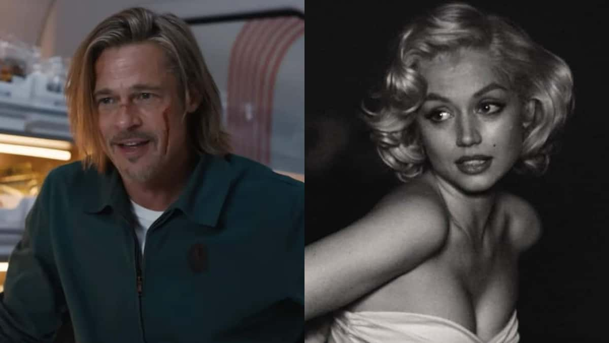 Brad Pitt in Bullet Train and Ana de Armas in Blonde