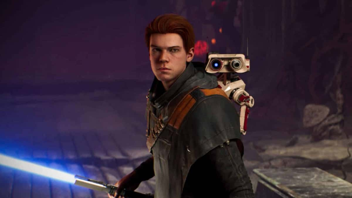 cal kestis holding lightsaber in star wars jedi fallen order