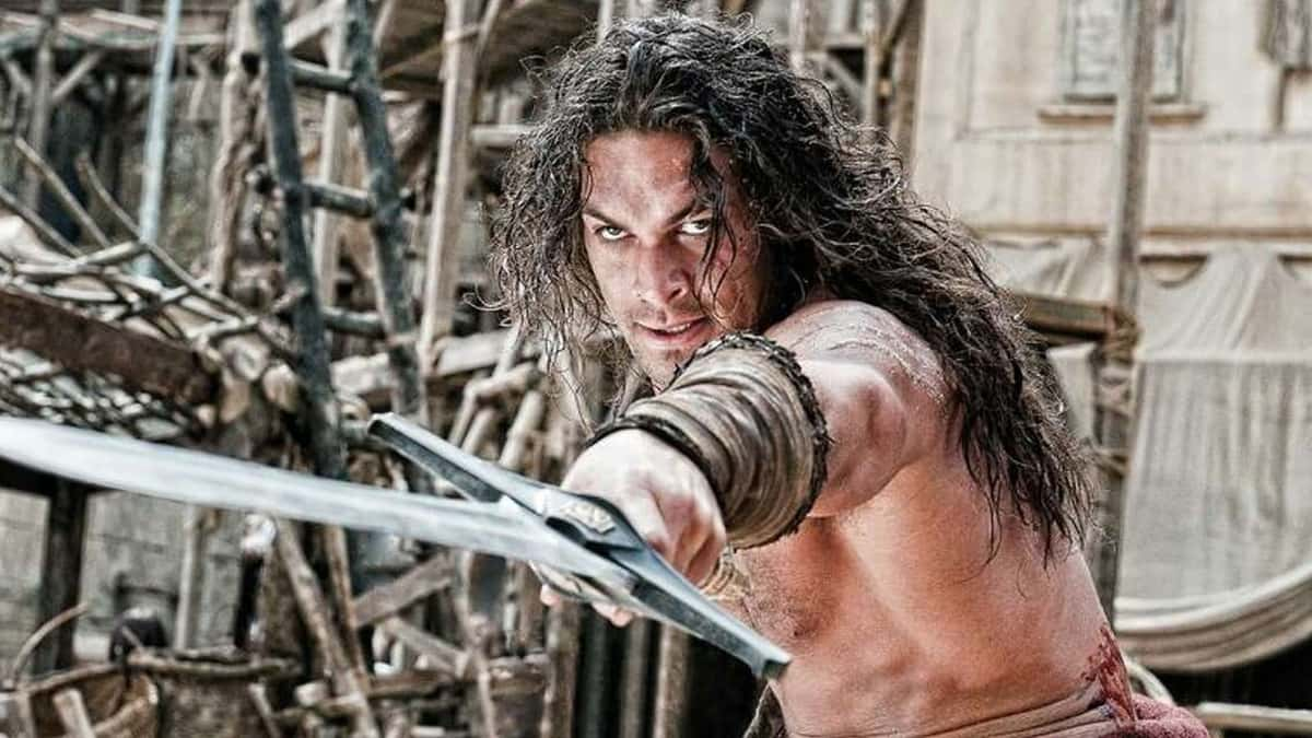 Jason Momoa in the Conan in the Barbarian remake