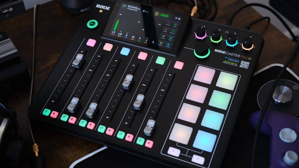 RodeCaster Pro 2 on a desk