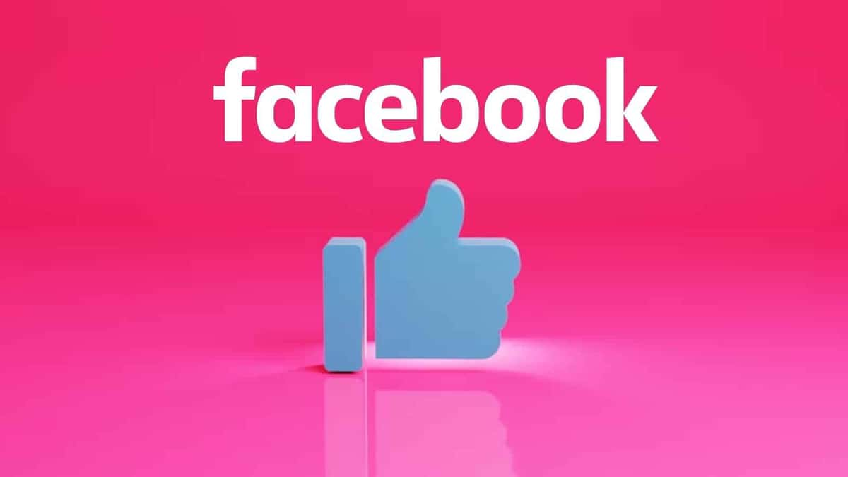 Facebook Like icon with logo and pink background