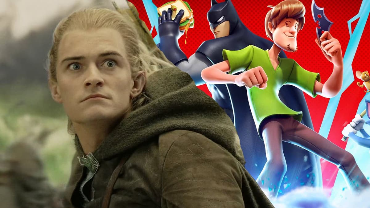 an image of legolas and multiversus batman shaggy