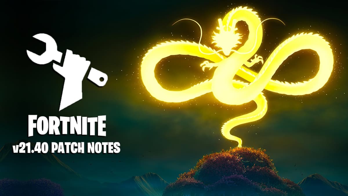 The Dragon Ball crossover appearing in the Fortnite 21.40 update patch notes