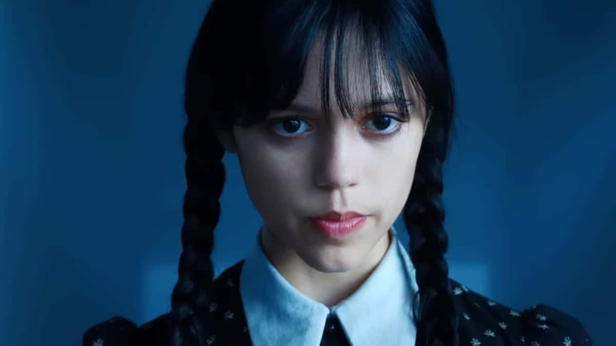 Jenna Ortega in the Wednesday trailer on Netflix