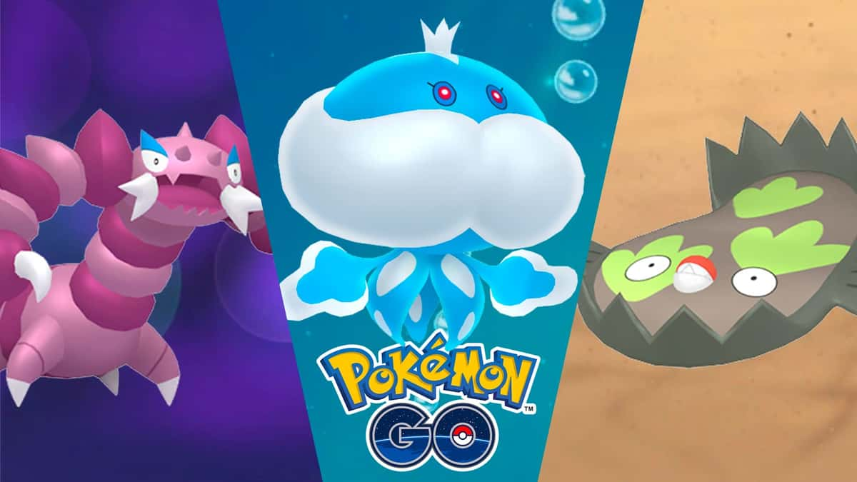 Jellicent, Drapion, and Galarian Stunfisk appearing in the Choose A Path research in Pokemon Go