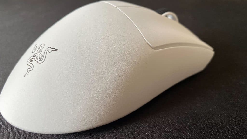 The textured surface of teh Deathadder V3 Pro