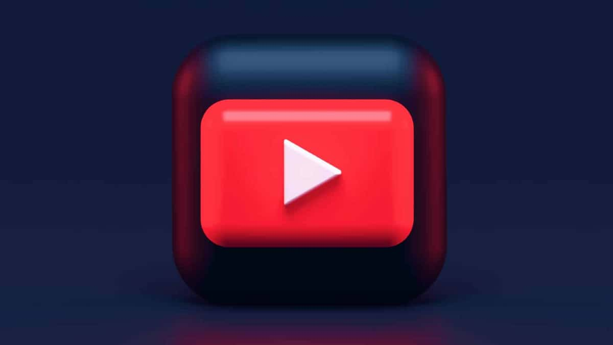 YouTube logo on dark background